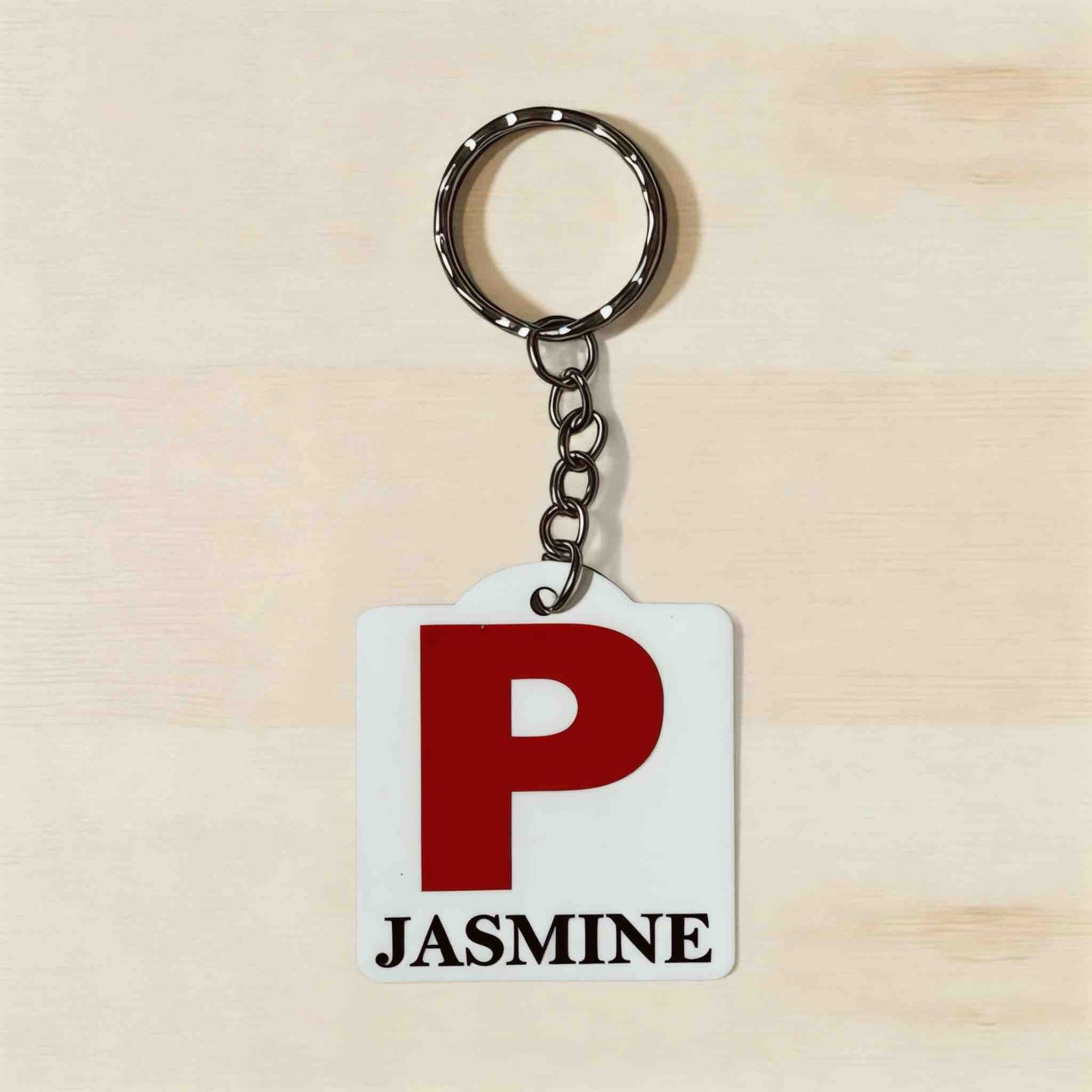 Learner Provisional Driver L / Red P1 / Green P2 Plate Personalised Keyring / Bag Tag
