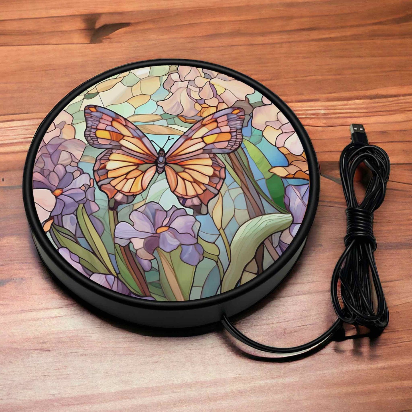 Colourful Art Style Butterfly - Vibrant Illuminations: LED Light Sign - Laser Design Creations