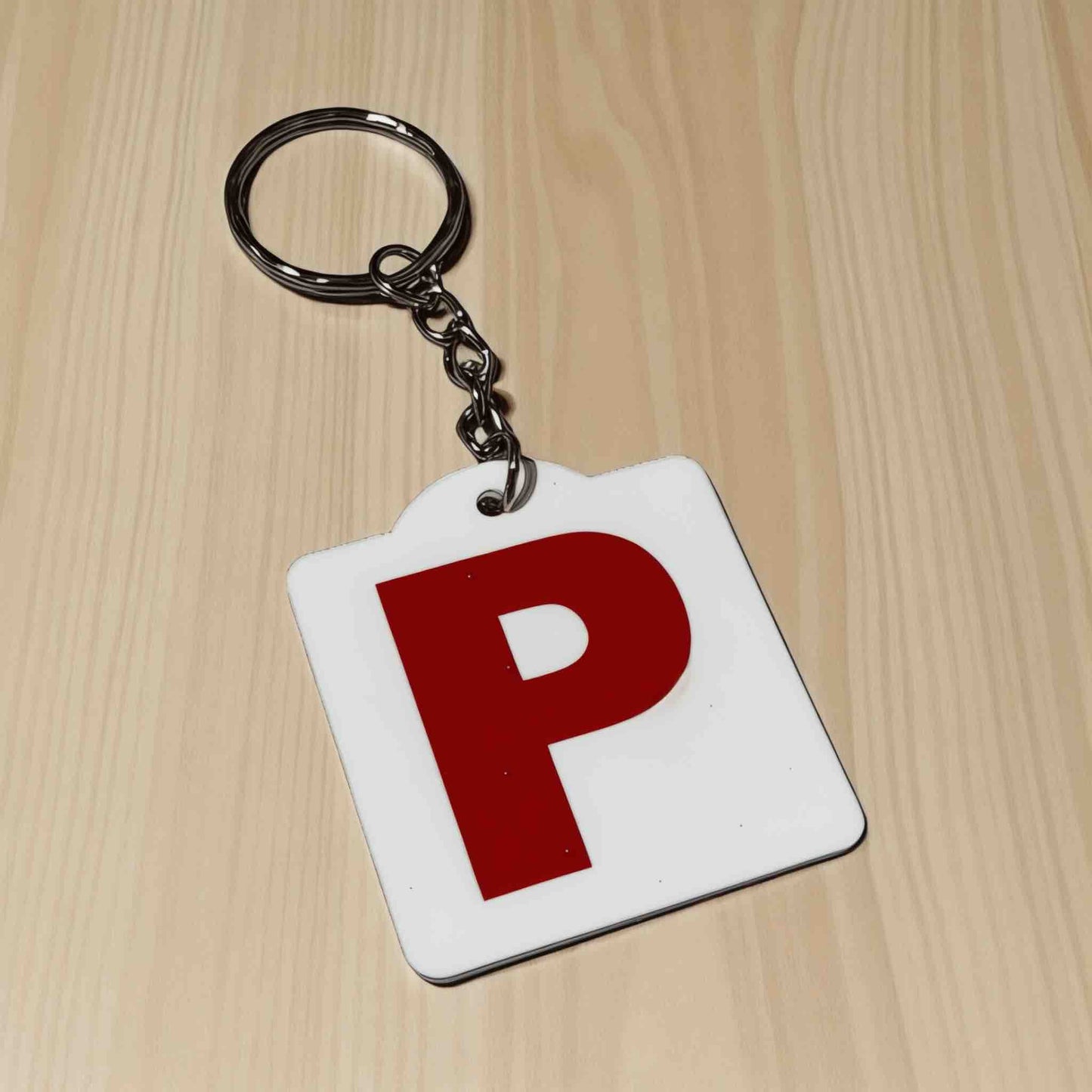Learner Provisional Driver L / Red P1 / Green P2 Plate Personalised Keyring / Bag Tag