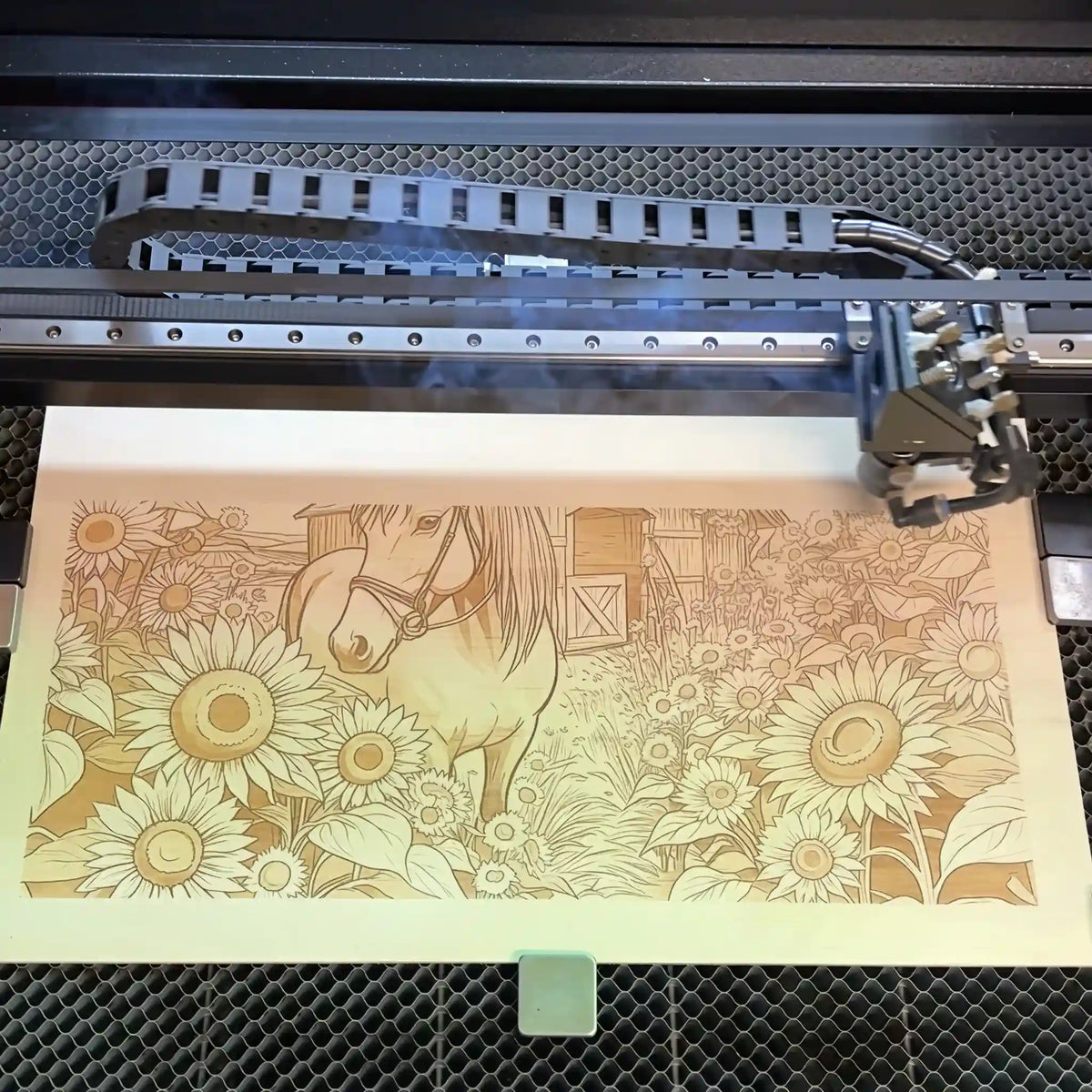 Behind the Scenes: How Our Laser Engraver Brings a Country Scene to Life