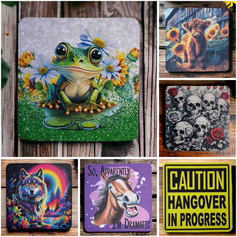 Coaster categories, all drink coaster styles and collections by Laser Design Creations Australia