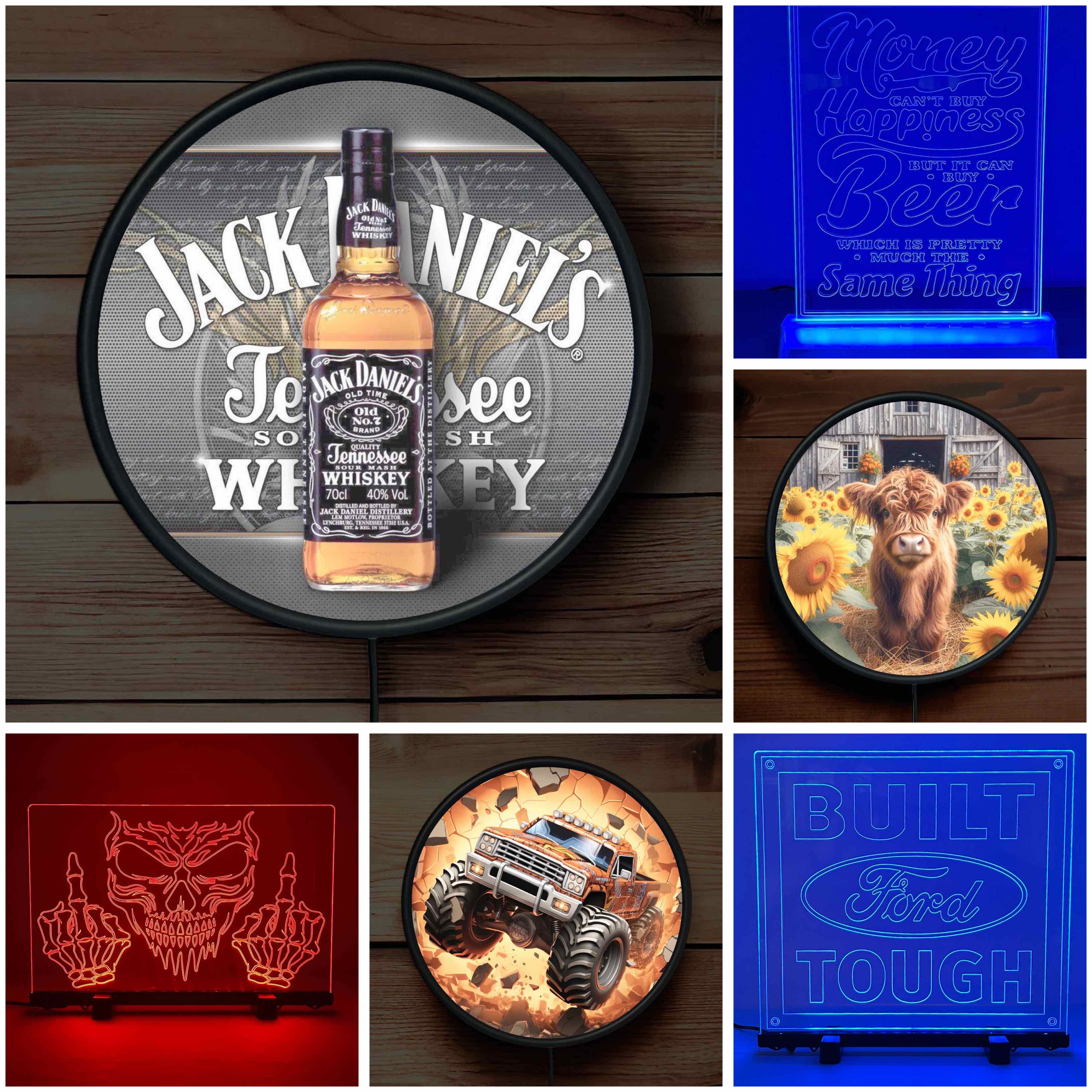 LED sign categories, all LED light styles and collections by Laser Design Creations Australia