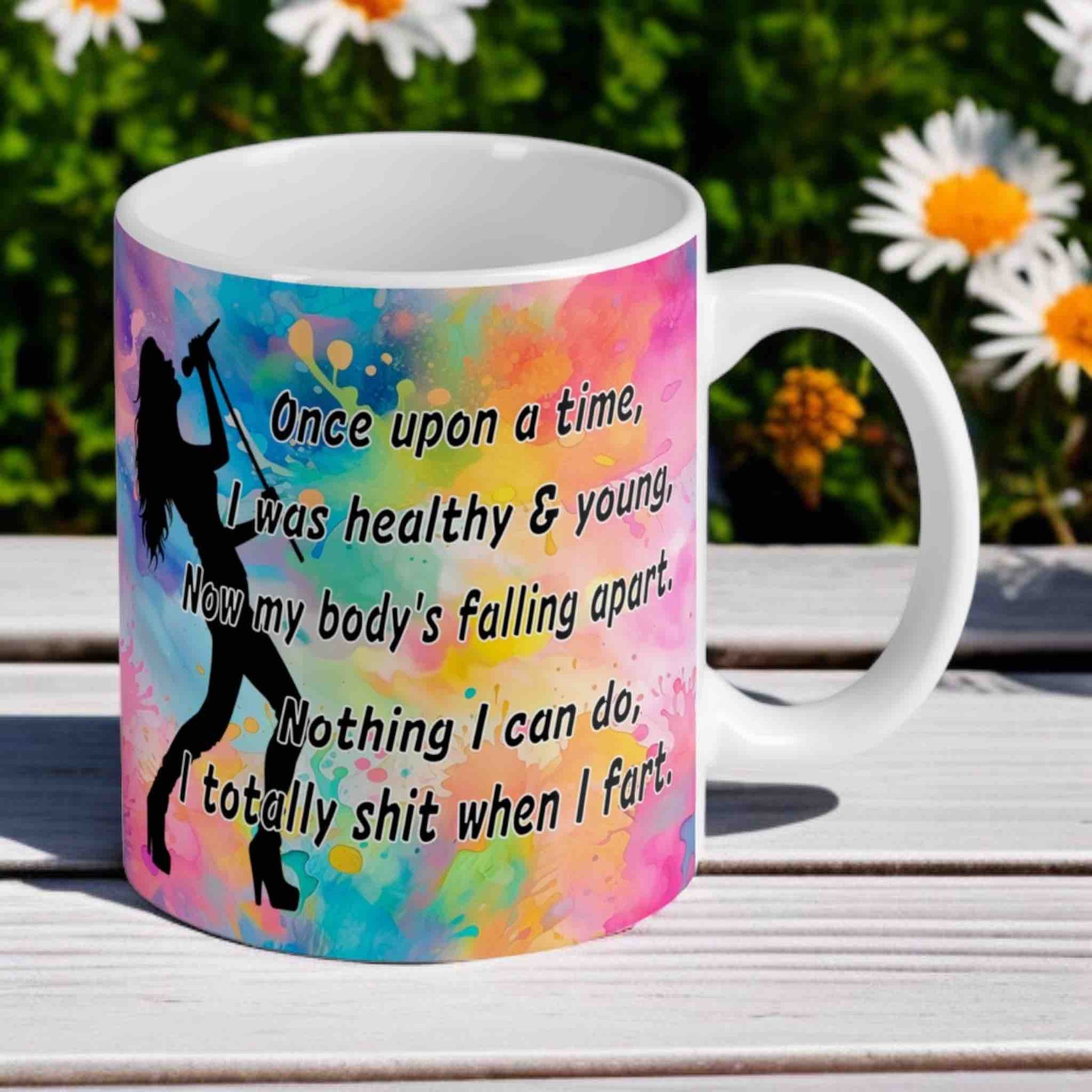 Once Upon a Time - Funny Aging Rockstars 11oz Ceramic Mug - Laser Design Creations
