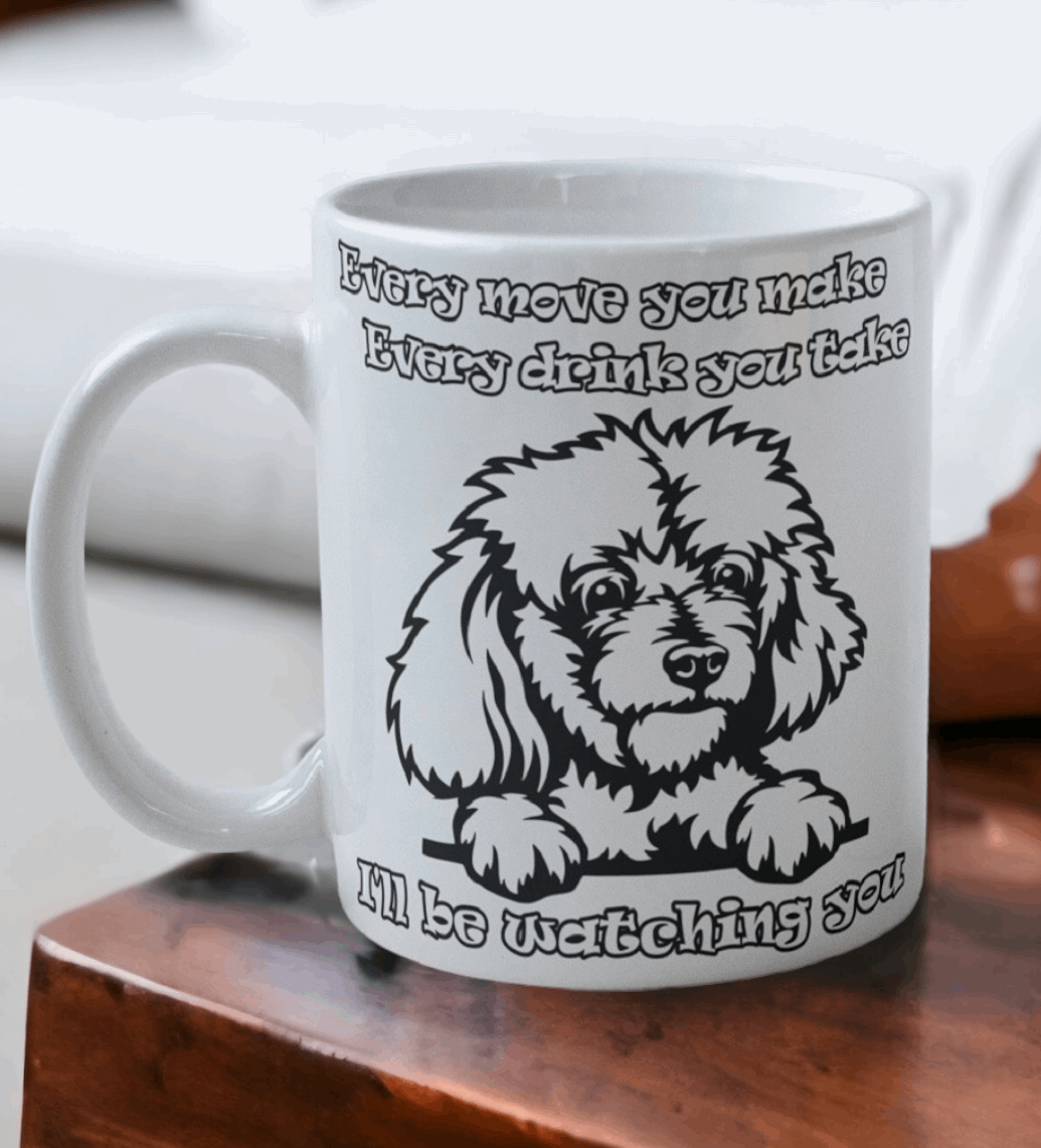 'Poodle' Dog Design Mug - Laser Design Creations