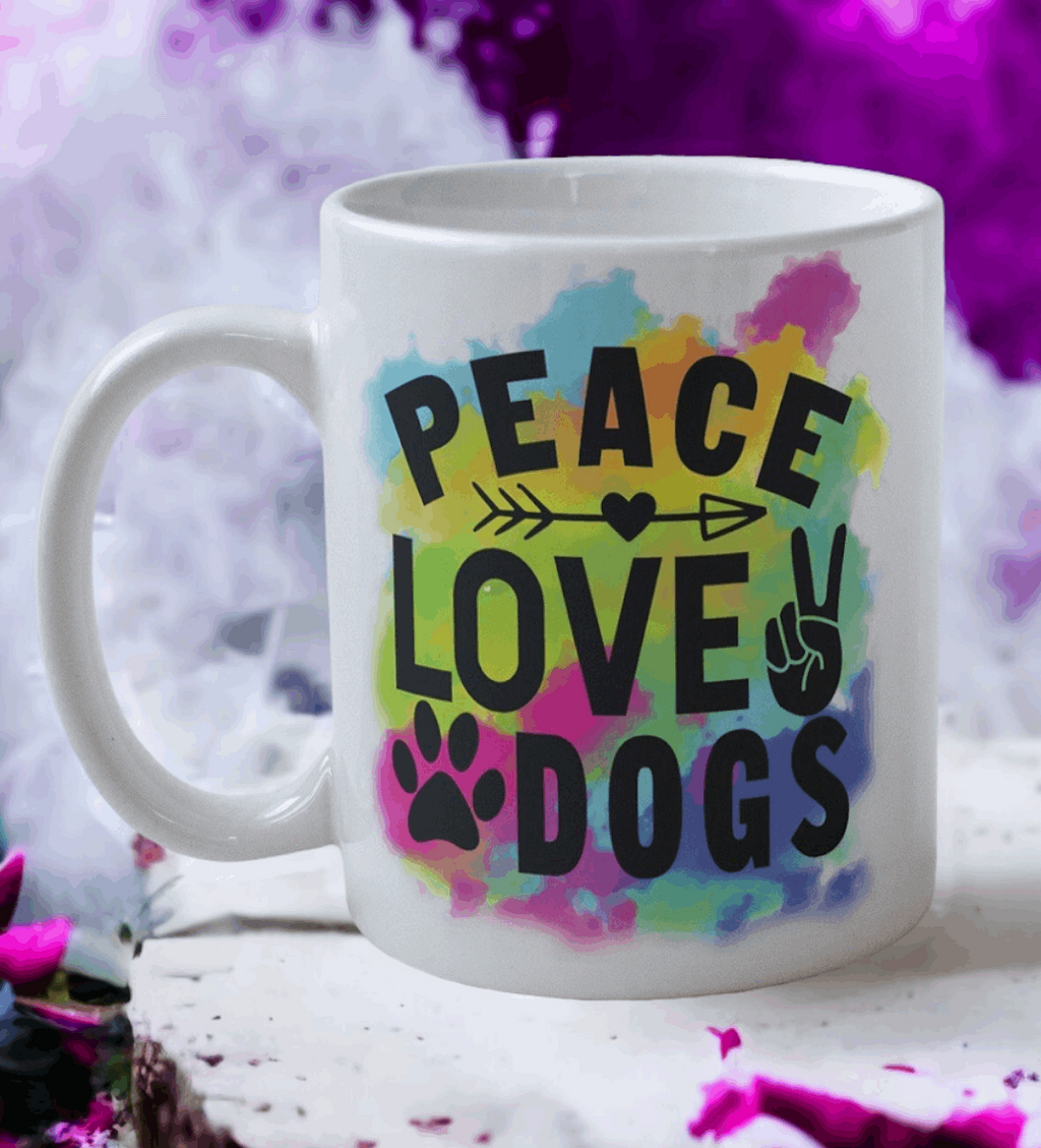 Peace Love Dogs - Design Mug - Laser Design Creations