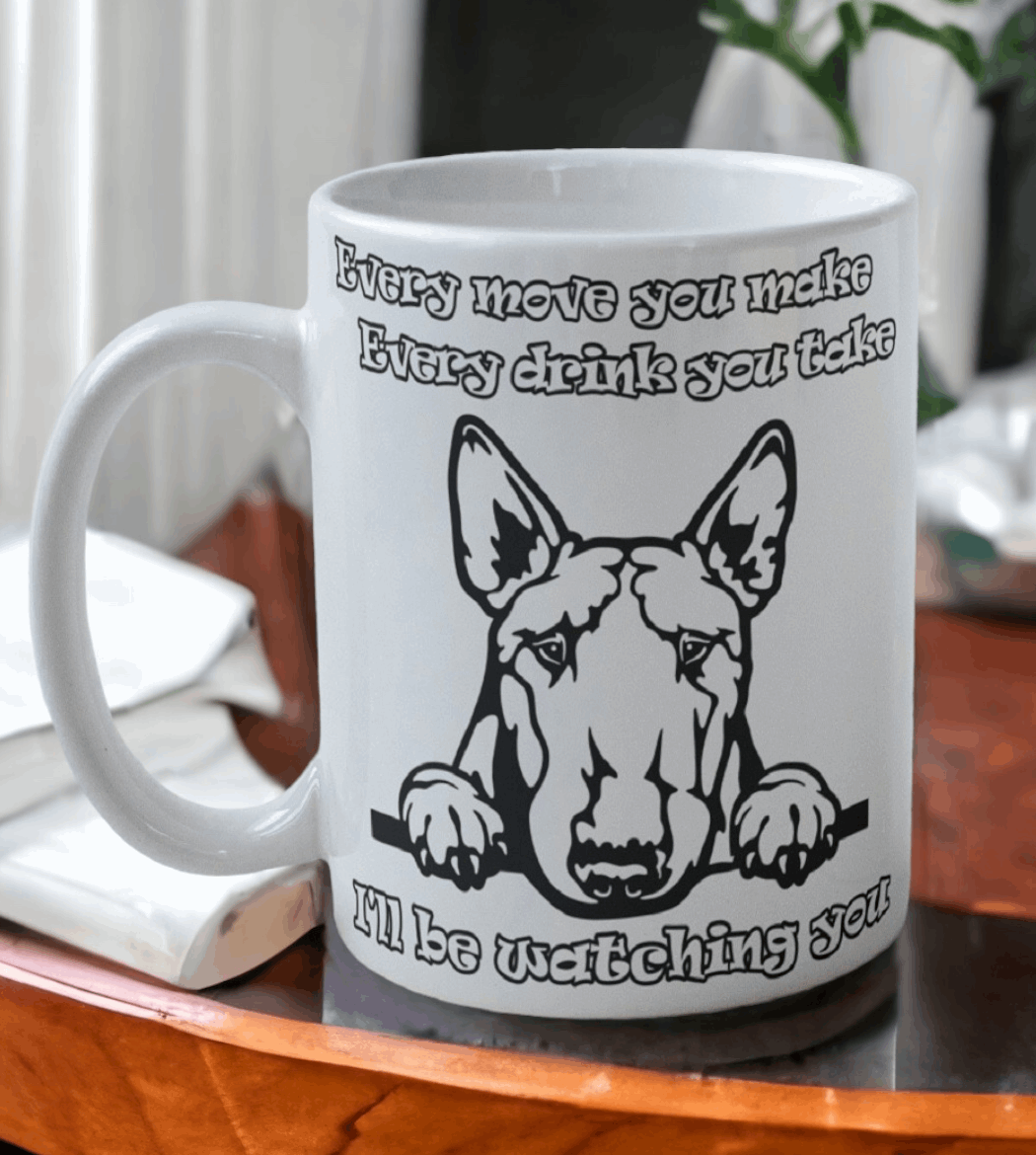 'Bull Terrier' Dog Design Mug - Laser Design Creations