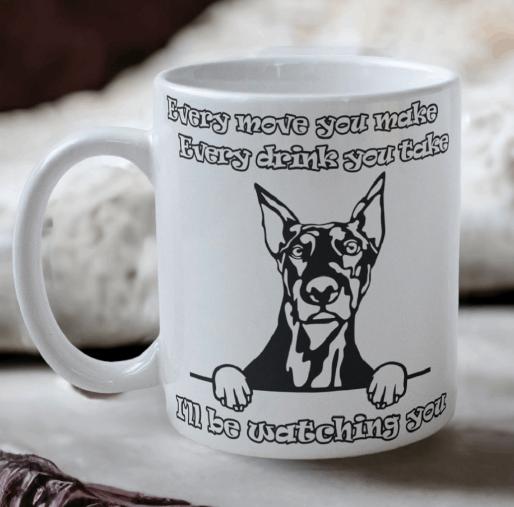 'Doberman' Dog Design Mug - Laser Design Creations