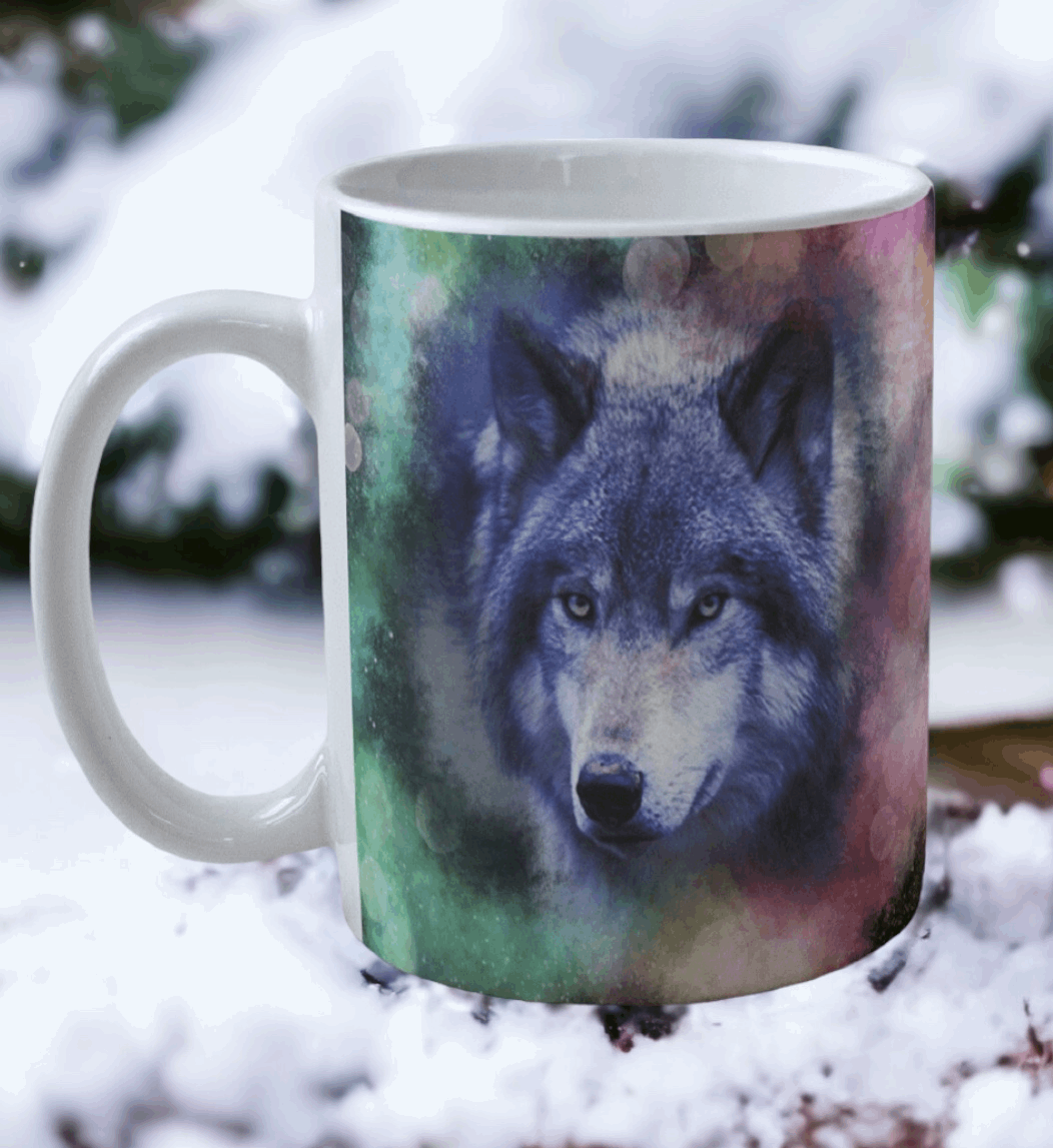 Beautiful 'Wolf' Design Mug - Laser Design Creations