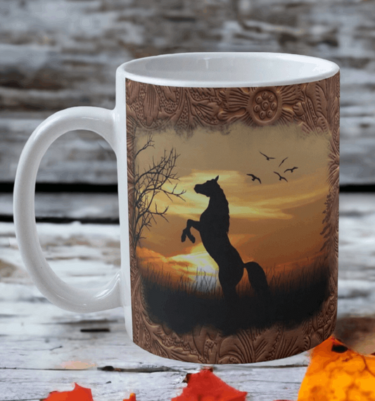 'Wild Horse Sunset' Design Mug - Laser Design Creations