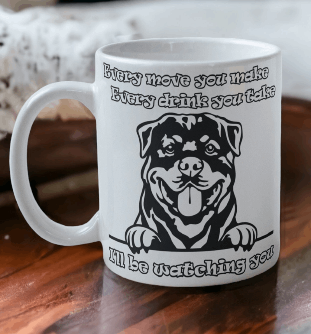 'Rottweiler' Dog Design Mug - Laser Design Creations