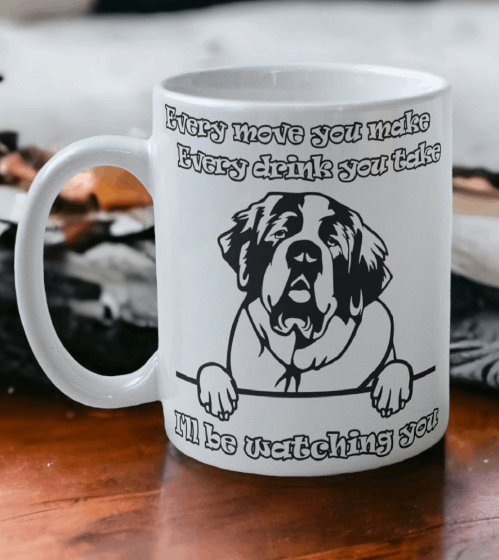 'St. Bernard' Dog Design Mug - Laser Design Creations