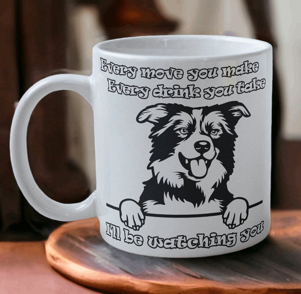 'Border Collie' Dog Design Mug - Laser Design Creations