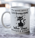 'Spirit Animal is a Grumpy Cat' Design Mug - Laser Design Creations