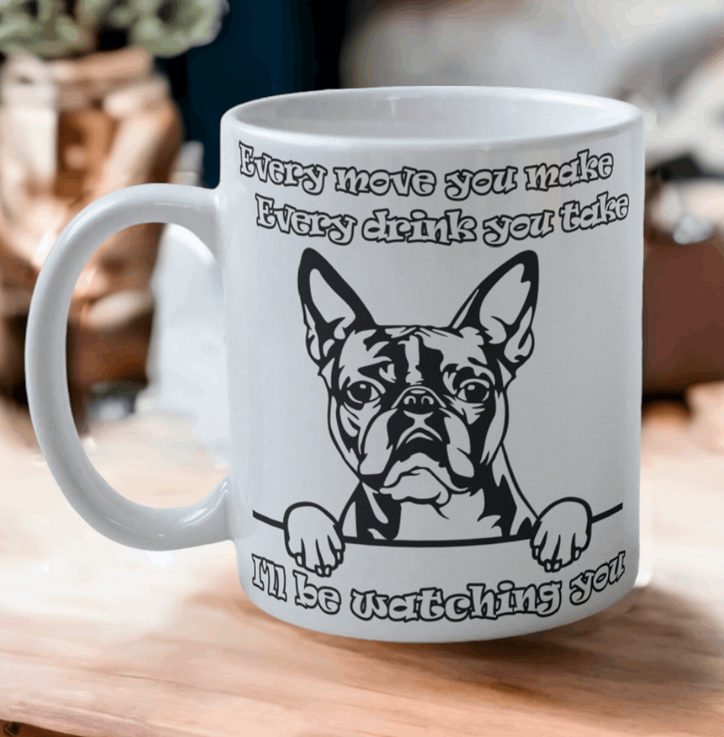 'Boston Terrier' Dog Design Mug - Laser Design Creations