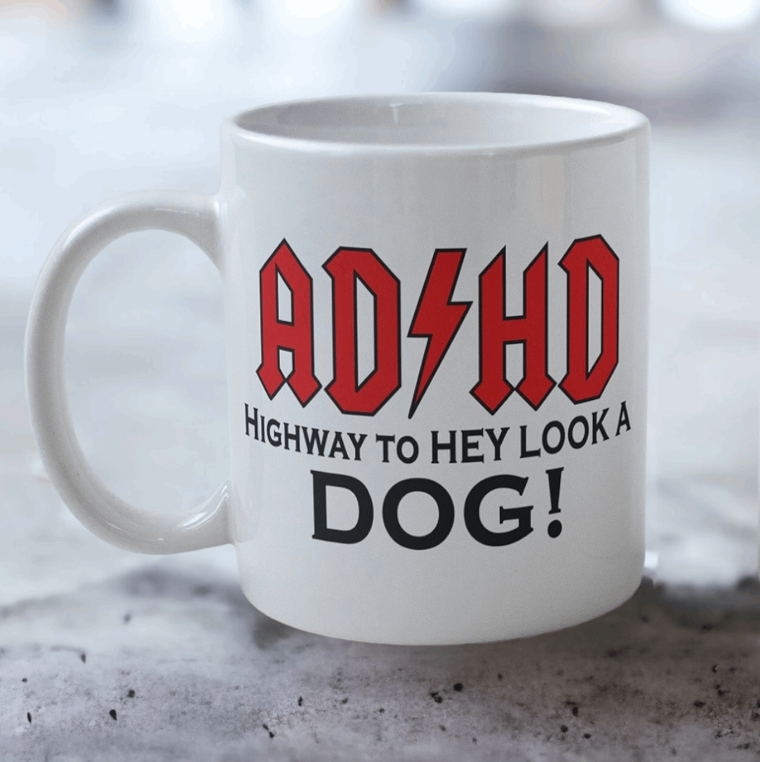 AD/HD Dog or Cat Design Mug - Laser Design Creations