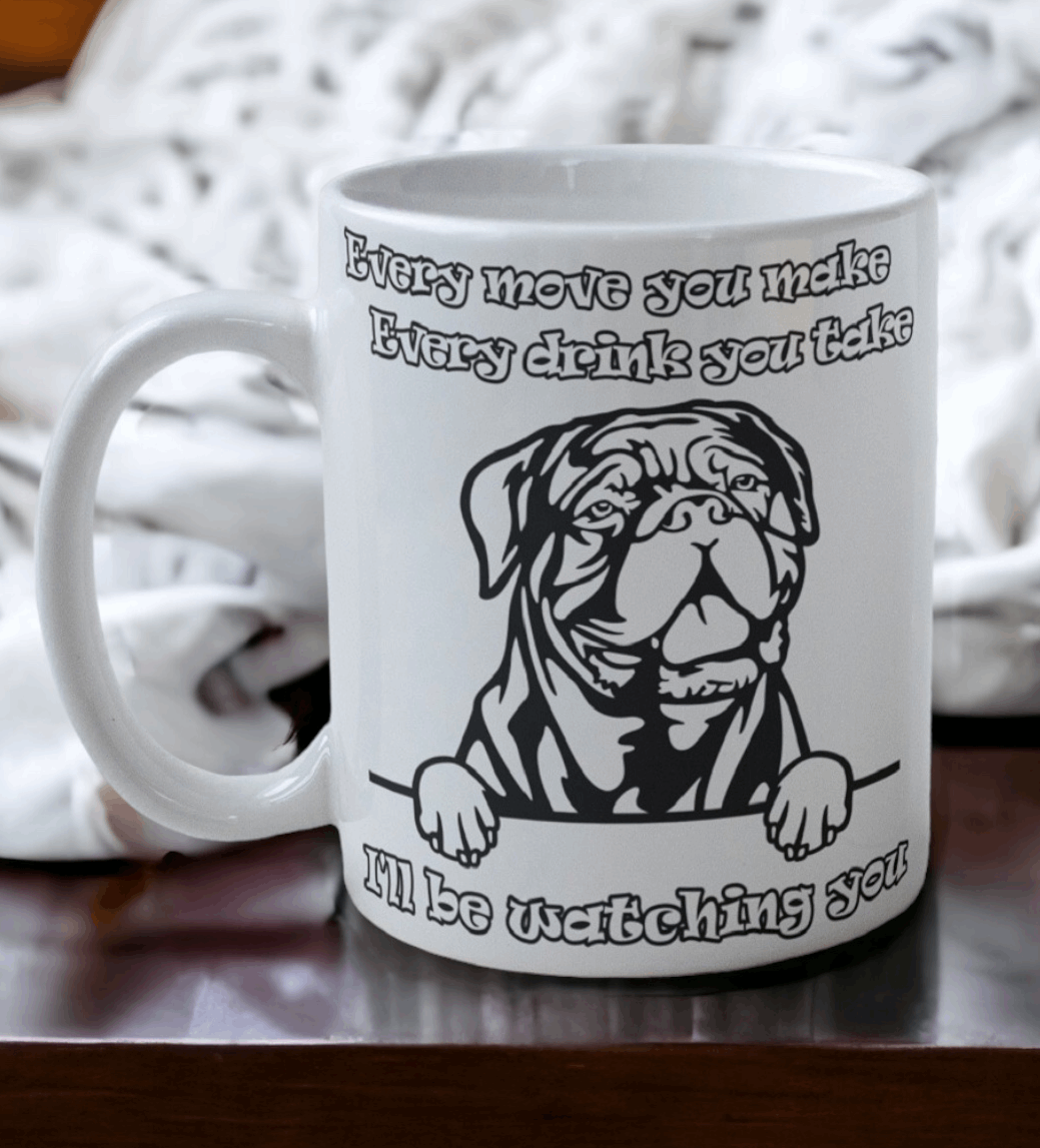 'Bordeaux - French Mastiff' Dog Design Mug - Laser Design Creations