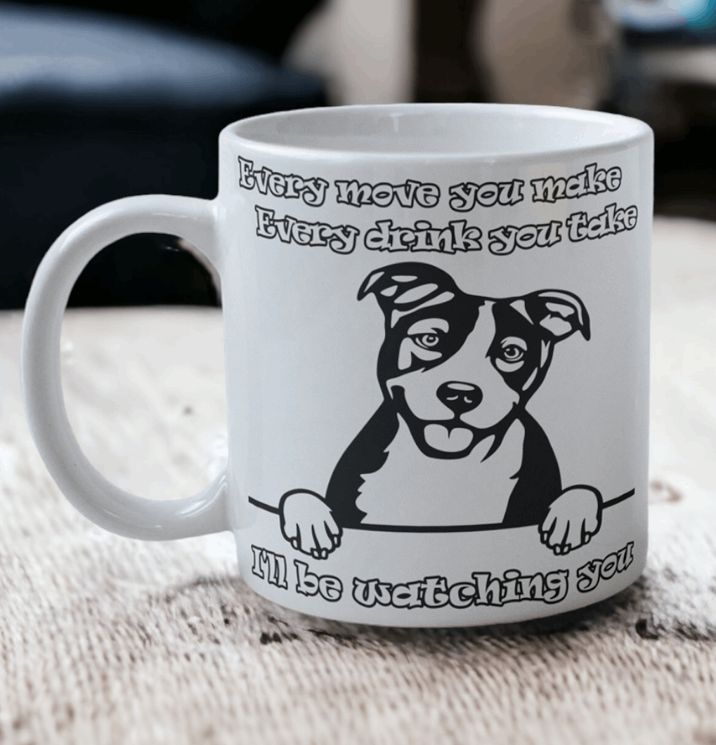 'Pitbull' Dog Design Mug - Laser Design Creations