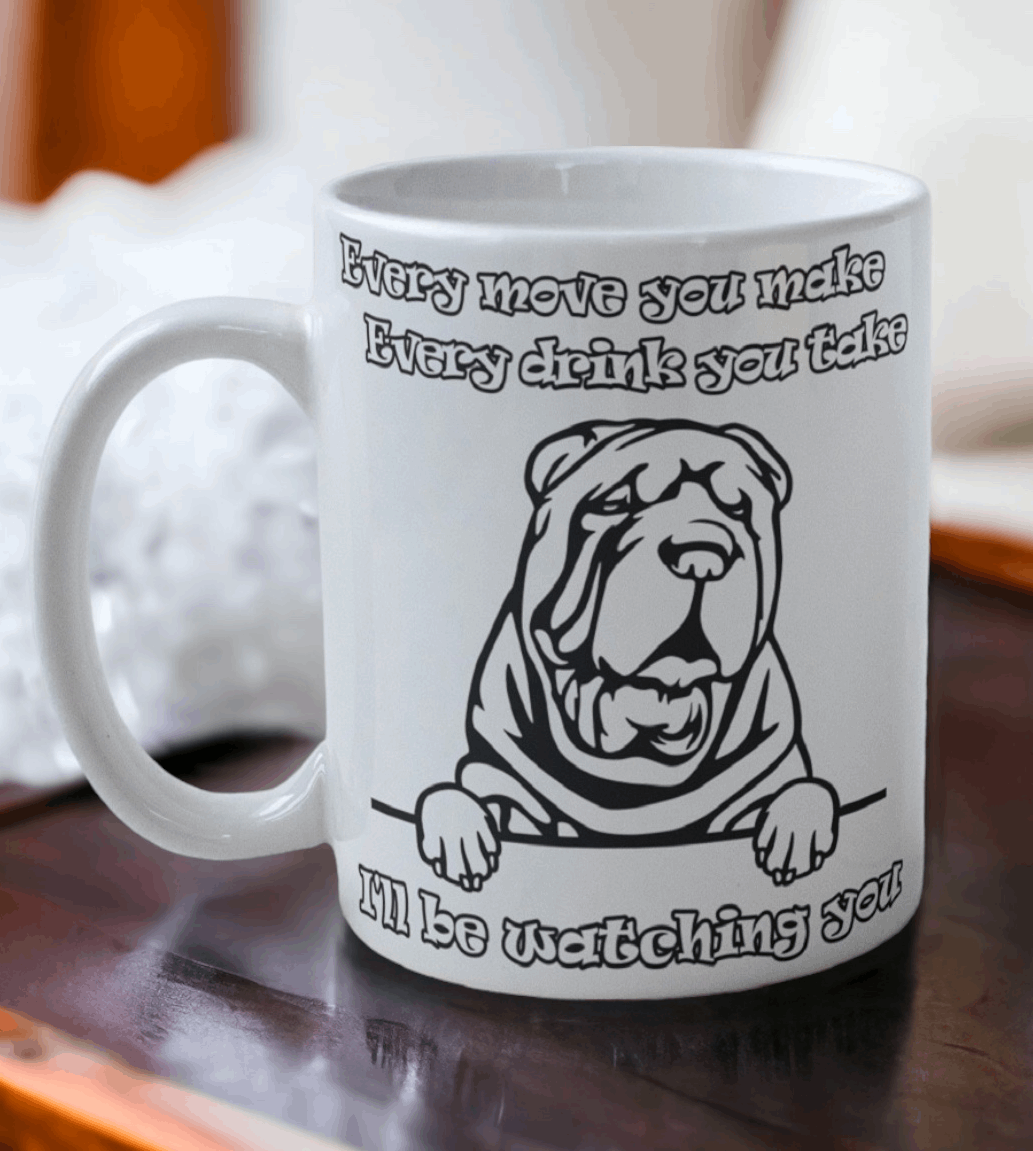 'Shar Pei' Dog Design Mug - Laser Design Creations