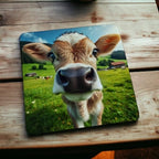 ‘Adorable Calf / Cow’ Design - Pack of 4 Neoprene Coasters - Laser Design Creations