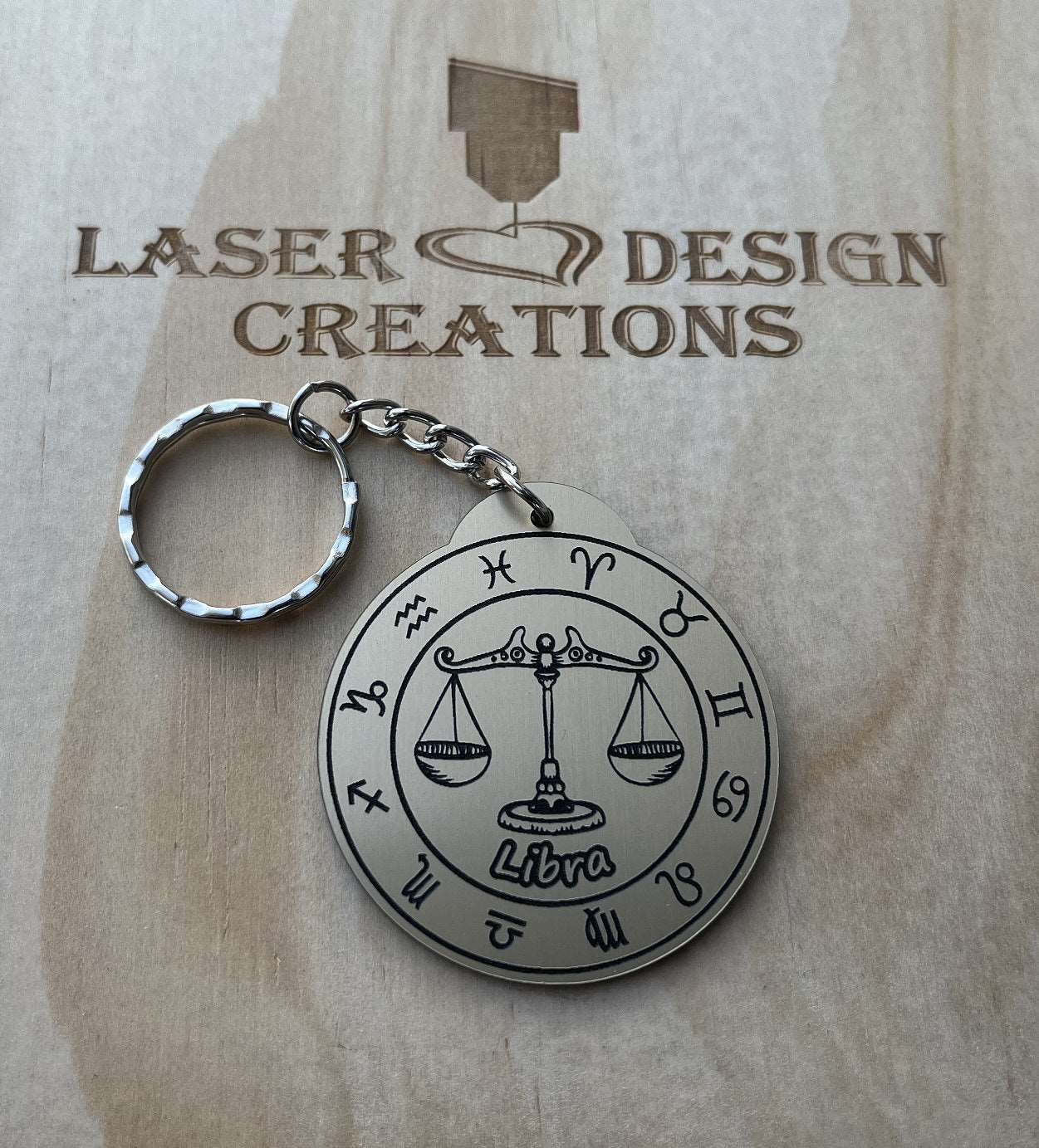 Zodiac Design Keyrings - Laser Design Creations