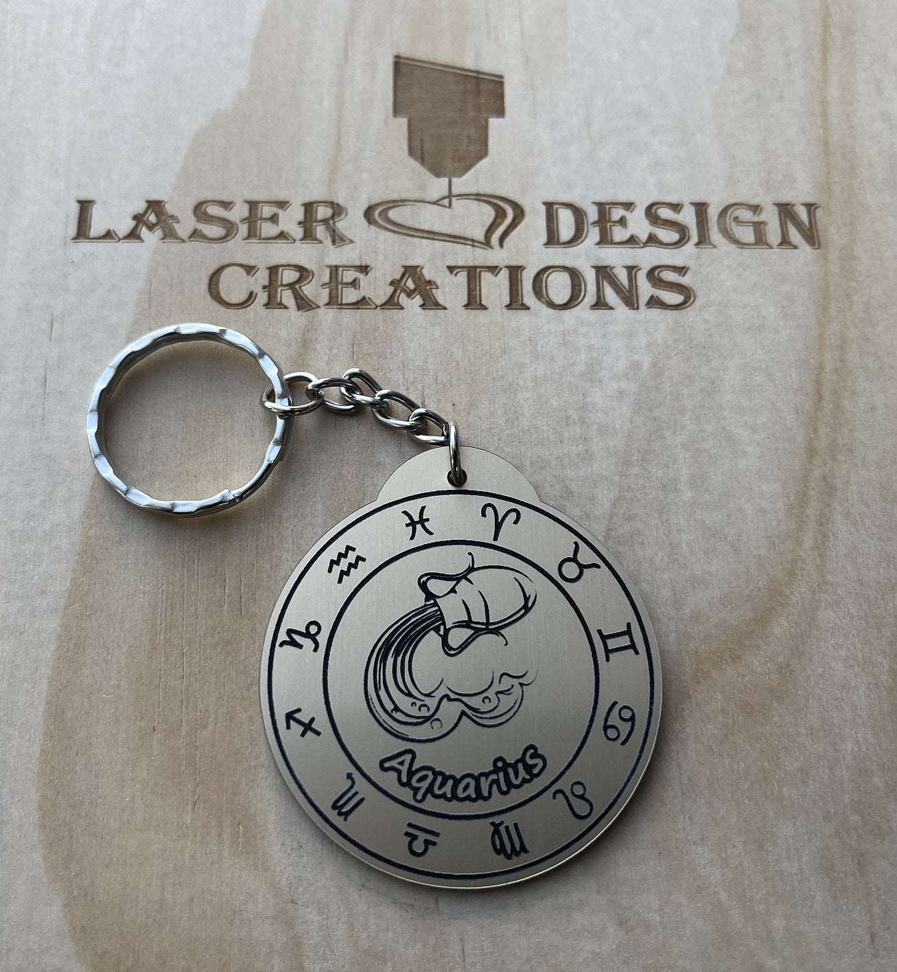Zodiac Design Keyrings - Laser Design Creations