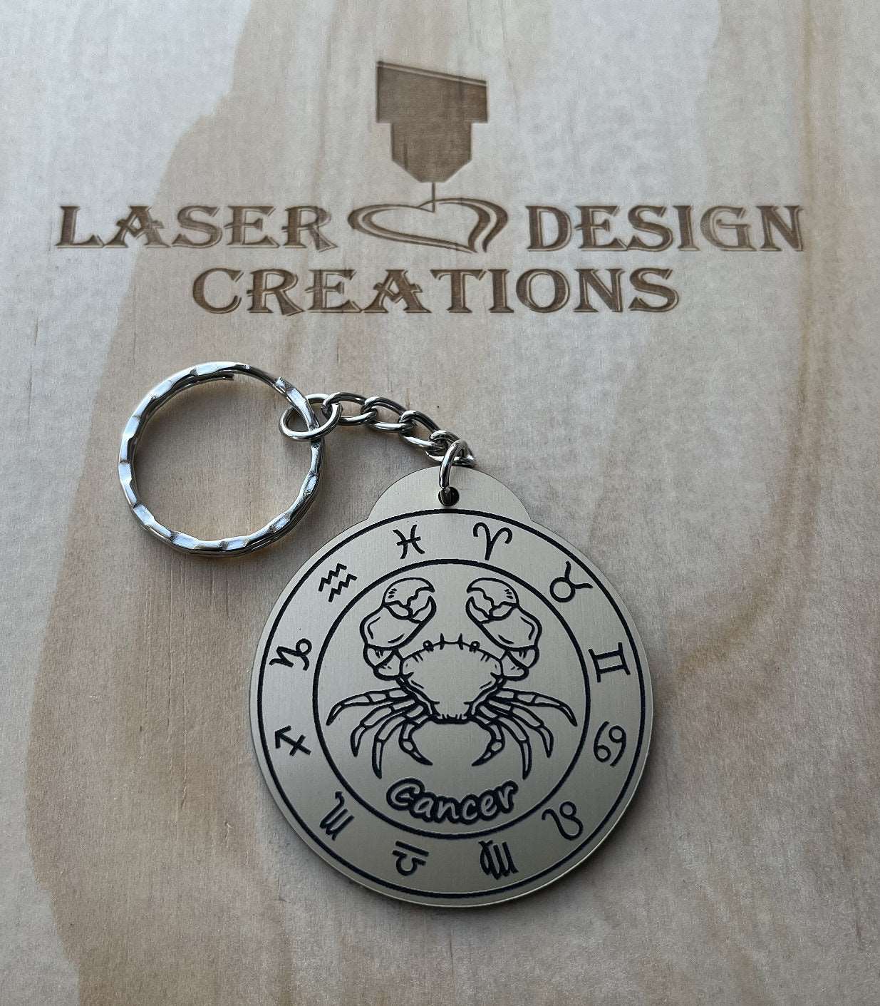 Zodiac Design Keyrings - Laser Design Creations