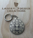 Zodiac Design Keyrings - Laser Design Creations