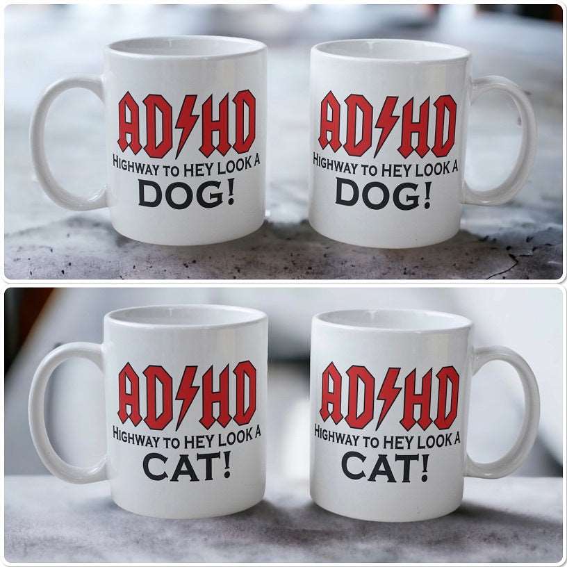 AD/HD Dog or Cat Design Mug - Laser Design Creations