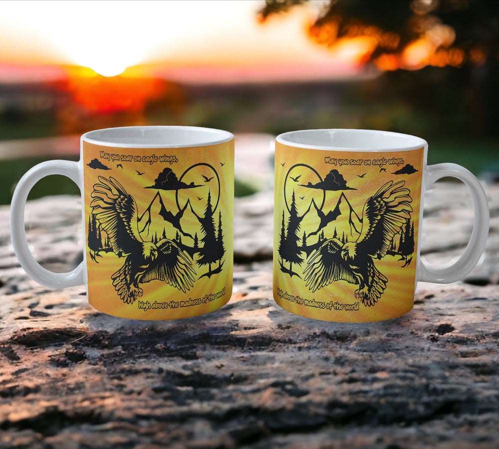 'May you Soar on Eagle Wings' Design Mug - Laser Design Creations