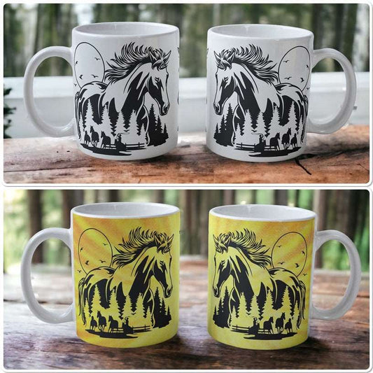 ‘Wild Horse' Style #3 Design Mug - Laser Design Creations