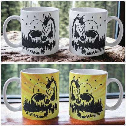 ‘Wild Horse' Style #2 Design Mug - Laser Design Creations
