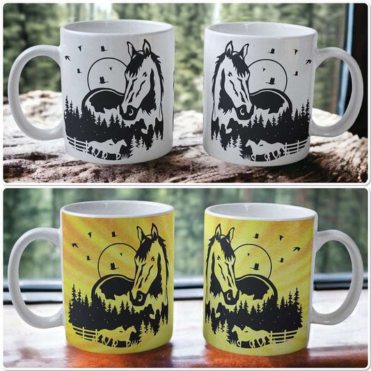 ‘Wild Horse' Style #2 Design Mug - Laser Design Creations