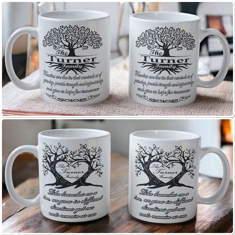 Personalised 'Family Tree of Life' Design Mug - 2 Styles Available - Laser Design Creations