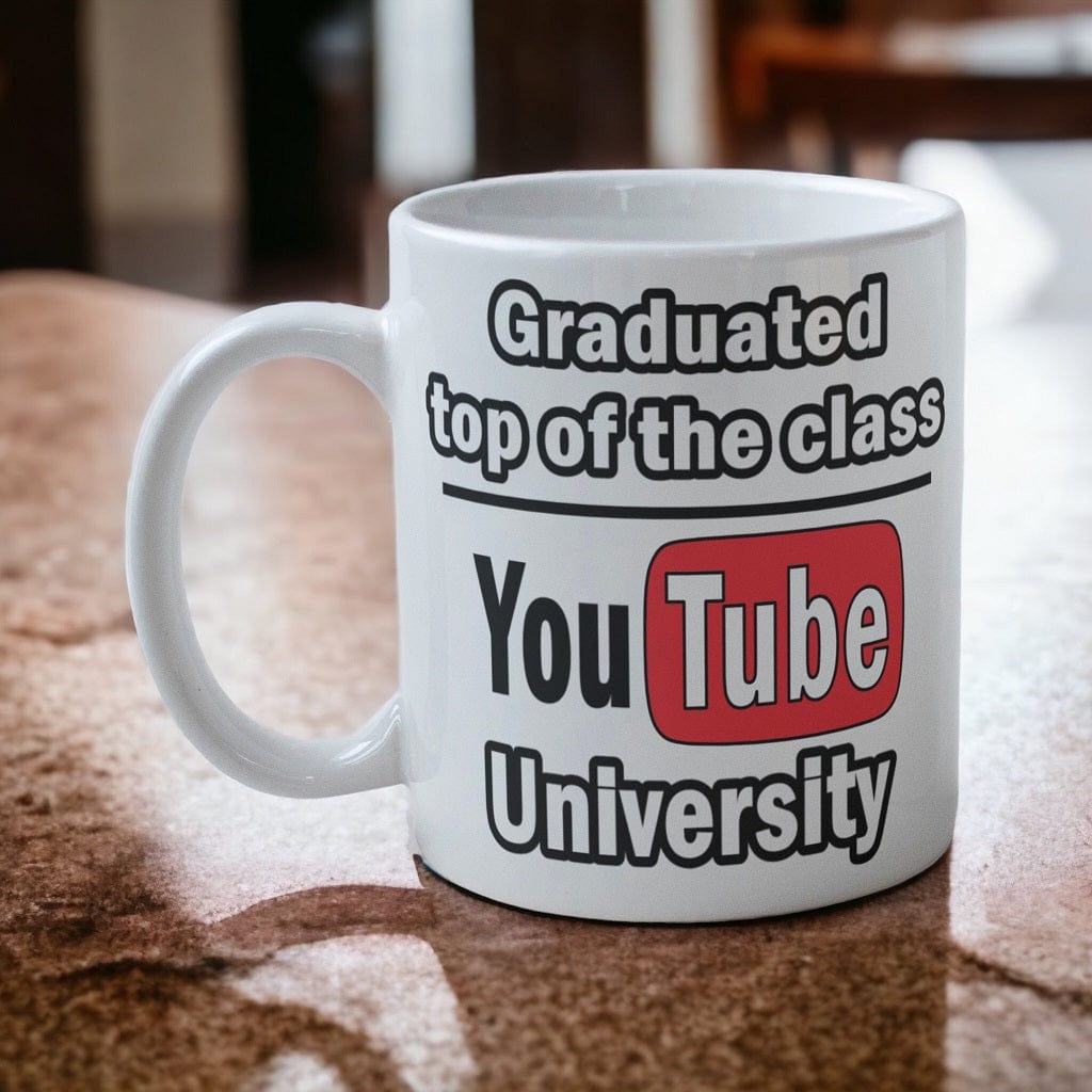 'Graduated Top of the Class - YouTube University' Design Mug - Laser Design Creations