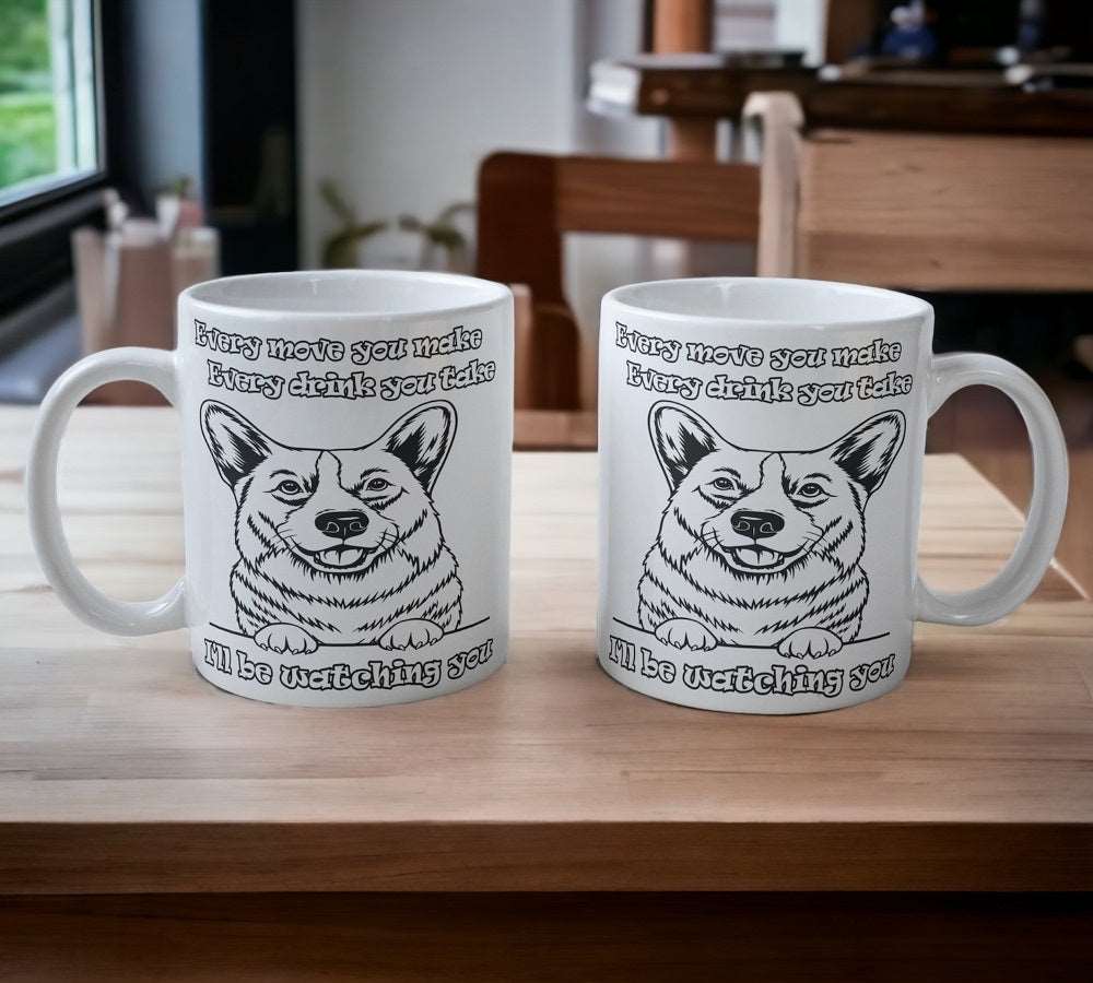 'Welsh Corgi' Dog Design Mug - Laser Design Creations