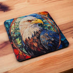 Majestic Eagle Stained Glass Style - Pack of 4 Neoprene Coasters - Laser Design Creations