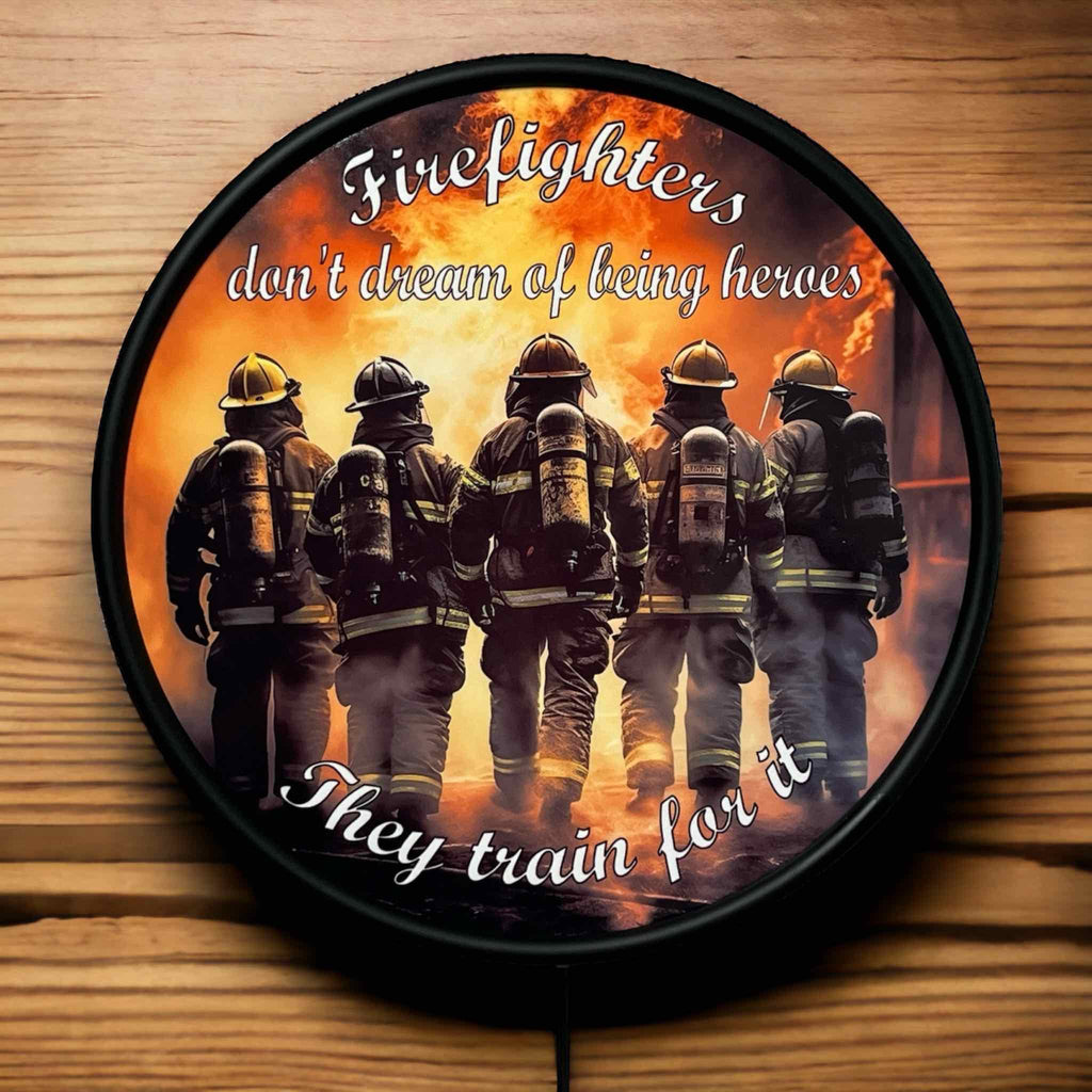 Hero Firefighter - Vibrant Illuminations: LED Light Box - Laser Design Creations