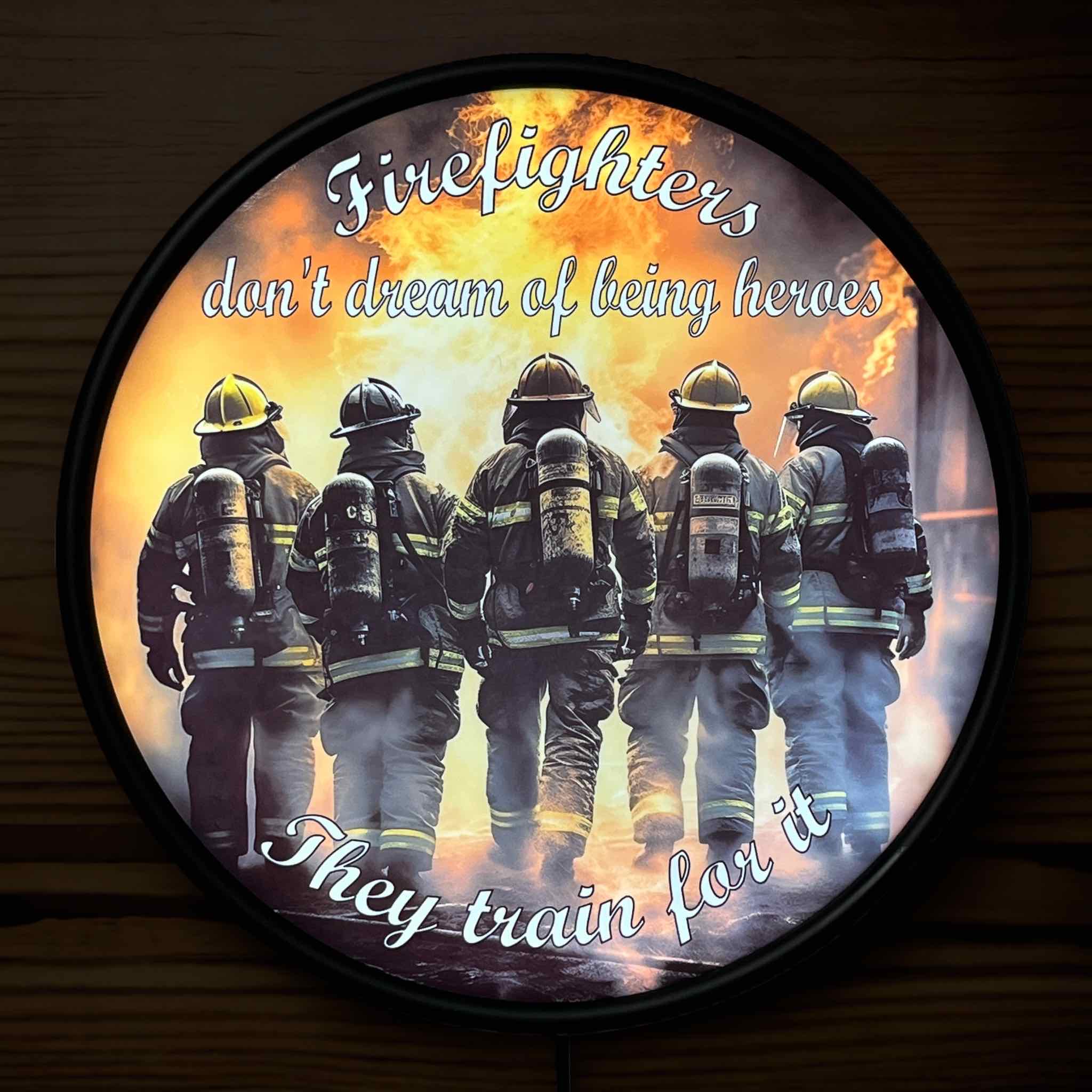Hero Firefighter - Vibrant Illuminations: LED Light Box - Laser Design Creations
