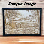 Custom Car Photo Wood Engraving – Personalised Vehicle Art, Aussie Made