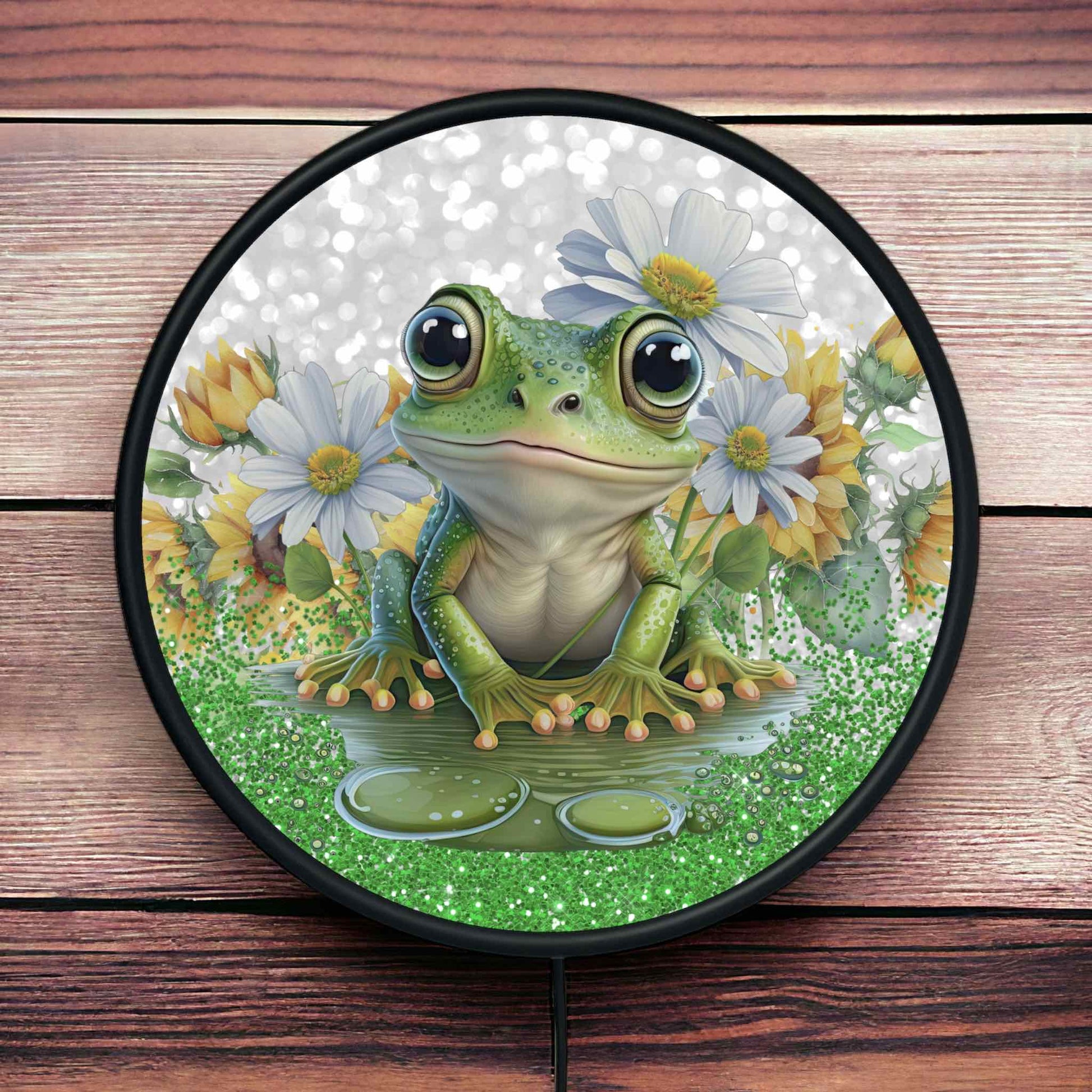 Green Tree Frog - Vibrant Illuminations: LED Light Sign - Laser Design Creations
