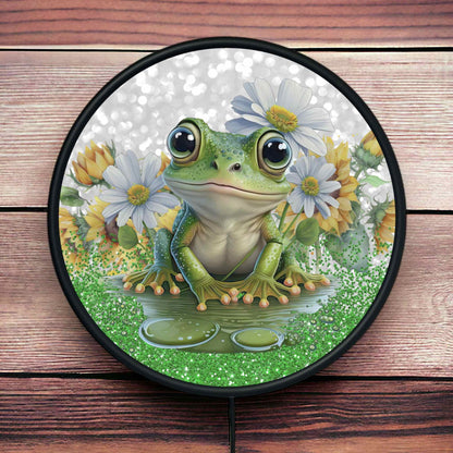 Green Tree Frog - Vibrant Illuminations: LED Light Sign - Laser Design Creations