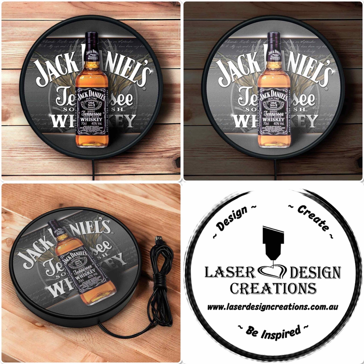 Jack Daniel's Design - Vibrant Illuminations: LED Light Sign - Laser Design Creations