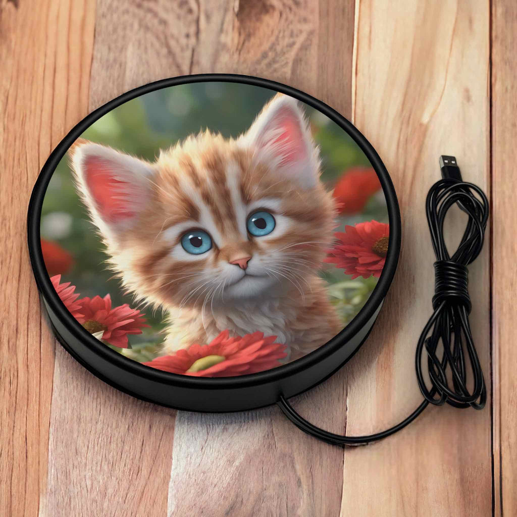 Blue Eyed Kitten - Vibrant Illuminations: LED Light Sign - Laser Design Creations