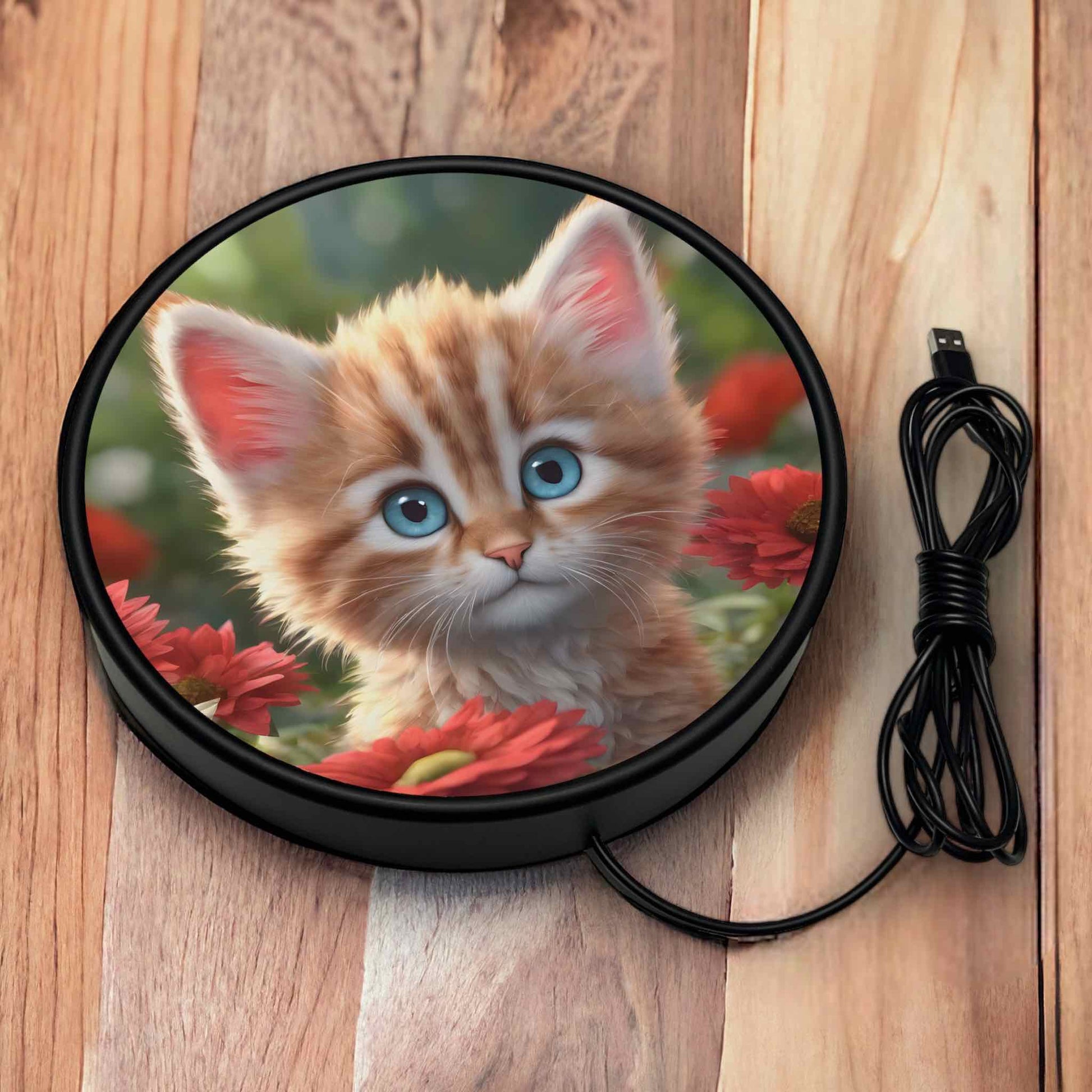 Blue Eyed Kitten - Vibrant Illuminations: LED Light Sign - Laser Design Creations