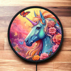 Floral Unicorn - Vibrant Illuminations: LED Light Sign - Laser Design Creations