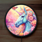 Floral Unicorn - Vibrant Illuminations: LED Light Sign - Laser Design Creations