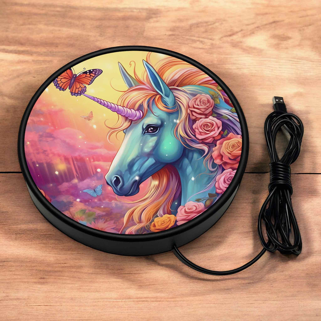 Floral Unicorn - Vibrant Illuminations: LED Light Sign - Laser Design Creations