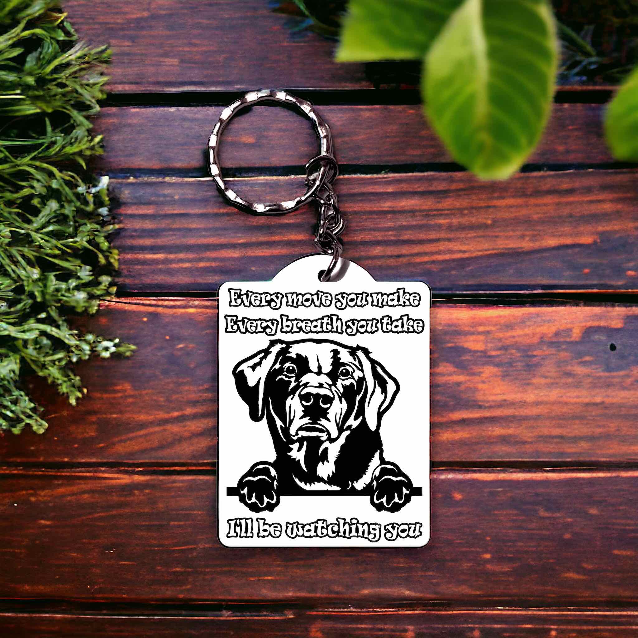 'Labrador Retriever' Dog Design Keyring - Laser Design Creations