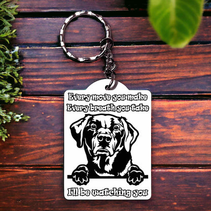 'Labrador Retriever' Dog Design Keyring - Laser Design Creations