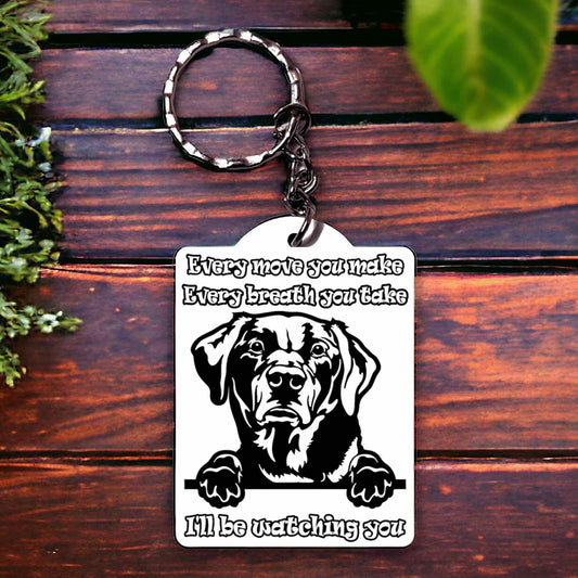 'Labrador Retriever' Dog Design Keyring - Laser Design Creations